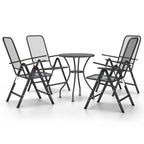 5-tlg. Garten-Essgruppe Streckmetall Anthrazit