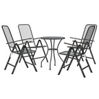 5-tlg. Garten-Essgruppe Streckmetall Anthrazit