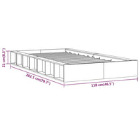 Massivholzbett Weiß 100x200 cm