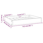 Hundebett 71,5x54x9 cm Massivholz Kiefer