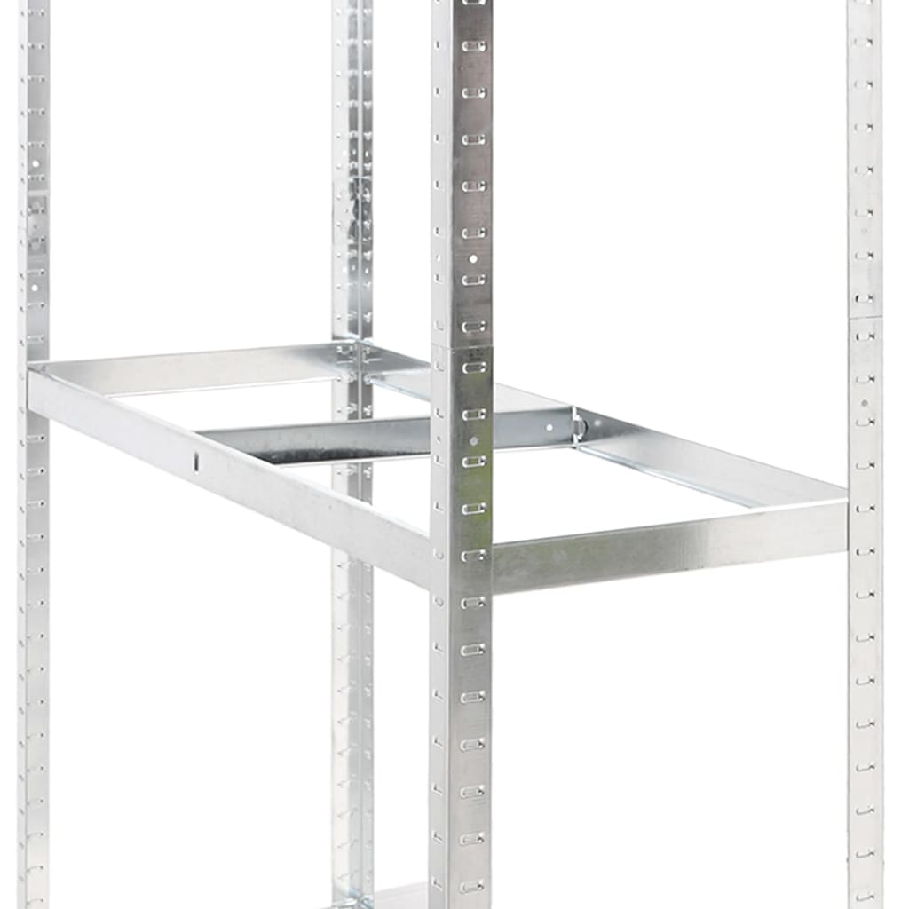 Reifenregal mit 3 Böden Silbern 110x40x200 cm Stahl