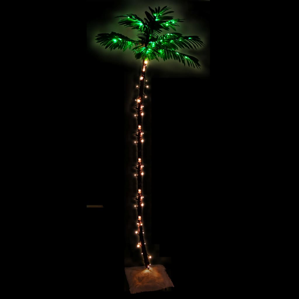 Künstliche Palme mit 252 LEDs Warmweiß 400 cm