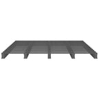 Palettenbett Grau 150x200 cm Massivholz