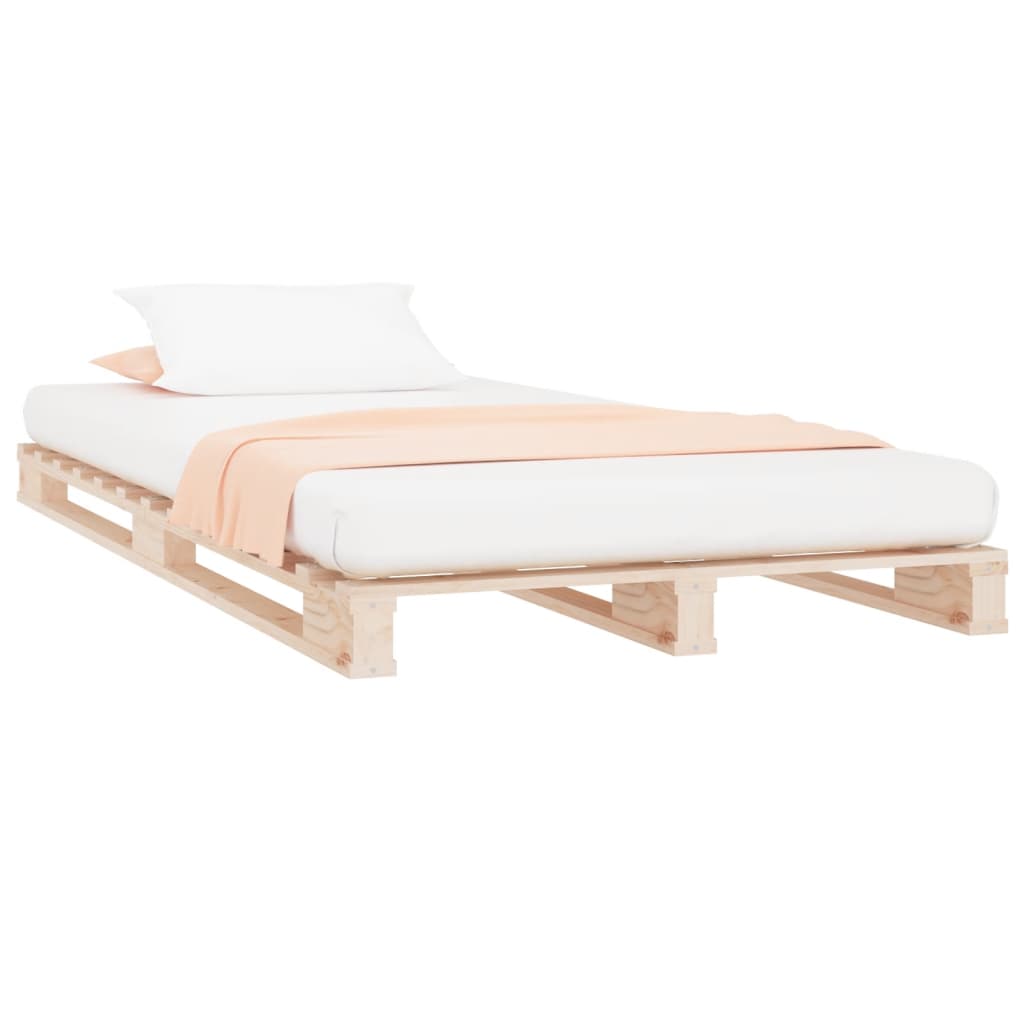 Palettenbett 75x190 cm Massivholz Kiefer