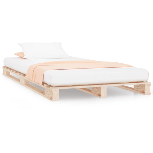 Palettenbett 90x190 cm Massivholz Kiefer
