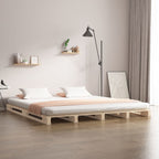 Palettenbett 140x190 cm Massivholz Kiefer