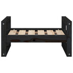 Hundebett Schwarz 55,5x45,5x28 cm Massivholz Kiefer