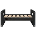 Hundebett Schwarz 65,5x50,5x28 cm Massivholz Kiefer