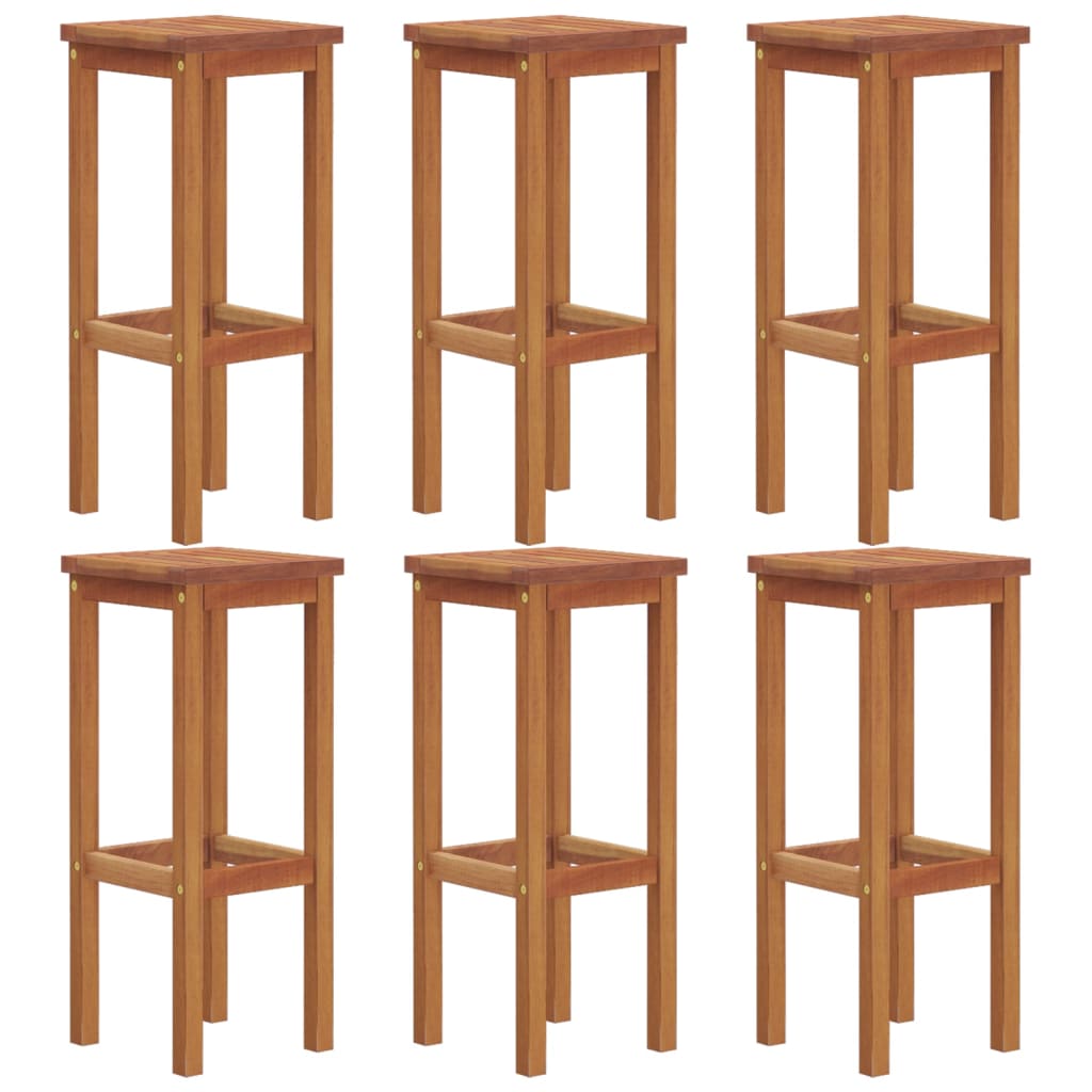 Barhocker 6 Stk. Massivholz Akazie