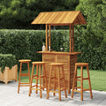 5-tlg. Gartenbar-Set Massivholz Akazie