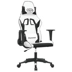 Gaming-Stuhl mit Massagefunktion Weiß und Schwarz Kunstleder