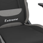 Gaming-Stuhl mit Massagefunktion Schwarz und Hellgrau Stoff