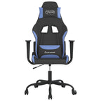 Gaming-Stuhl mit Massagefunktion Schwarz und Blau Stoff