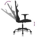 Gaming-Stuhl mit Massagefunktion Schwarz und Weiß Stoff