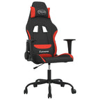 Gaming-Stuhl mit Massagefunktion Schwarz und Rot Stoff