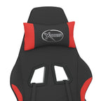 Gaming-Stuhl mit Massagefunktion Schwarz und Rot Stoff