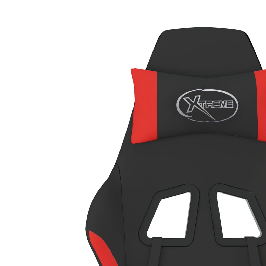 Gaming-Stuhl mit Massagefunktion Schwarz und Rot Stoff