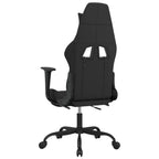 Gaming-Stuhl mit Massage & Fußstütze Schwarz Stoff