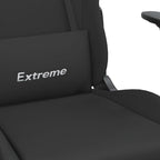 Gaming-Stuhl mit Massage & Fußstütze Schwarz Stoff
