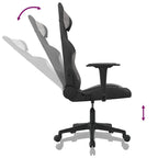 Gaming-Stuhl mit Massagefunktion Schwarz und Hellgrau Stoff