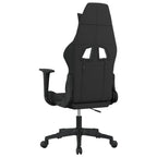 Gaming-Stuhl mit Massagefunktion Schwarz und Taupe Stoff