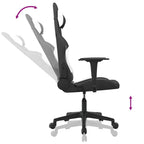 Gaming-Stuhl mit Massagefunktion Schwarz und Weiß Stoff
