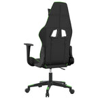 Gaming-Stuhl mit Massagefunktion Schwarz und Grün Kunstleder