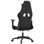 Gaming-Stuhl mit Massagefunktion Schwarz und Weinrot Kunstleder