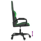 Gaming-Stuhl mit Massagefunktion Schwarz und Grün Kunstleder