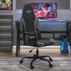 Gaming-Stuhl mit Massagefunktion Schwarz und Grau Kunstleder