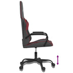 Gaming-Stuhl mit Massagefunktion Schwarz und Weinrot Kunstleder