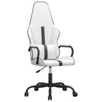 Gaming-Stuhl mit Massagefunktion Schwarz und Weiß Kunstleder