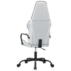 Gaming-Stuhl mit Massagefunktion Schwarz und Weiß Kunstleder
