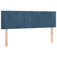 Kopfteile 2 Stk. Dunkelblau 72x5x78/88 cm Samt