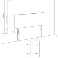 Kopfteile 2 Stk. Dunkelblau 72x5x78/88 cm Samt