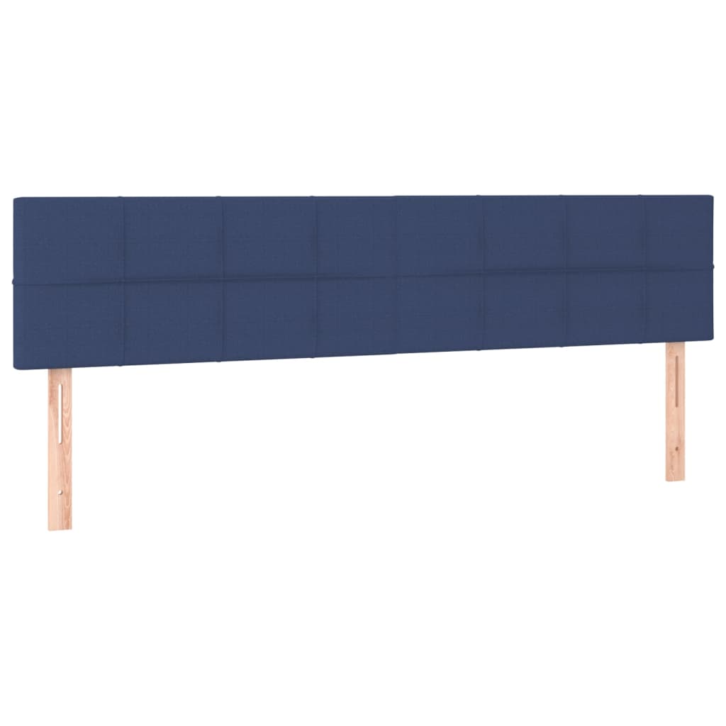 Kopfteile 2 Stk. Blau 90x5x78/88 cm Stoff