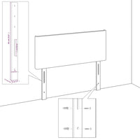 Kopfteile 2 Stk. Blau 90x5x78/88 cm Stoff