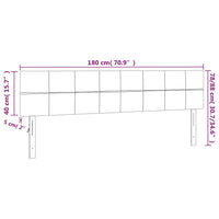 Kopfteile 2 Stk. Blau 90x5x78/88 cm Stoff