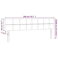 Kopfteile 2 Stk. Dunkelblau 100x5x78/88 cm Samt