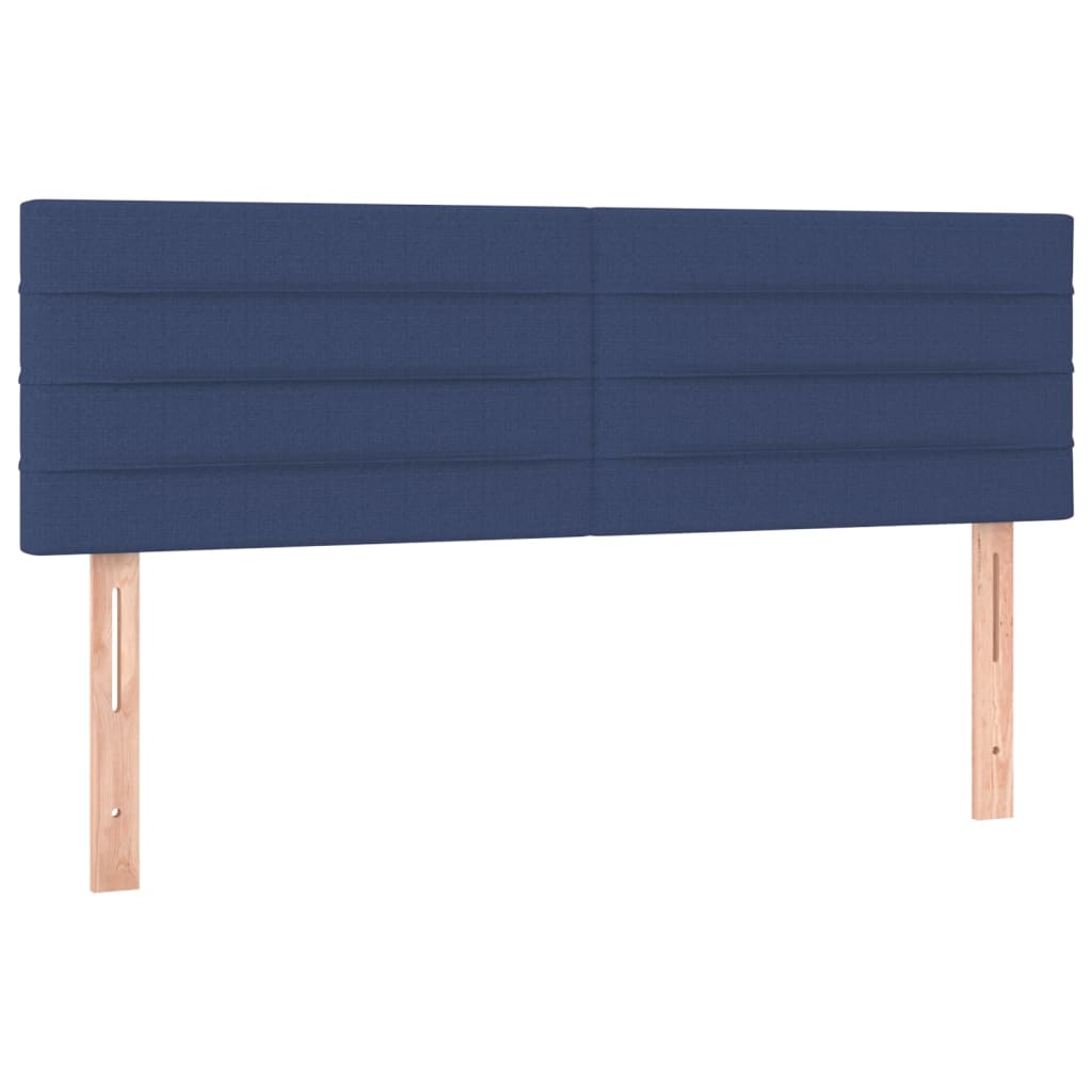 Kopfteile 2 Stk. Blau 72x5x78/88 cm Stoff