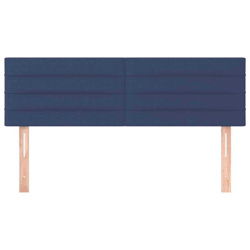 Kopfteile 2 Stk. Blau 72x5x78/88 cm Stoff