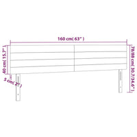 Kopfteile 2 Stk. Dunkelblau 80x5x78/88 cm Samt