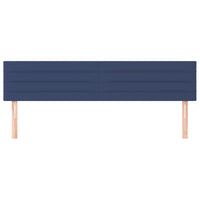 Kopfteile 2 Stk. Blau 90x5x78/88 cm Stoff