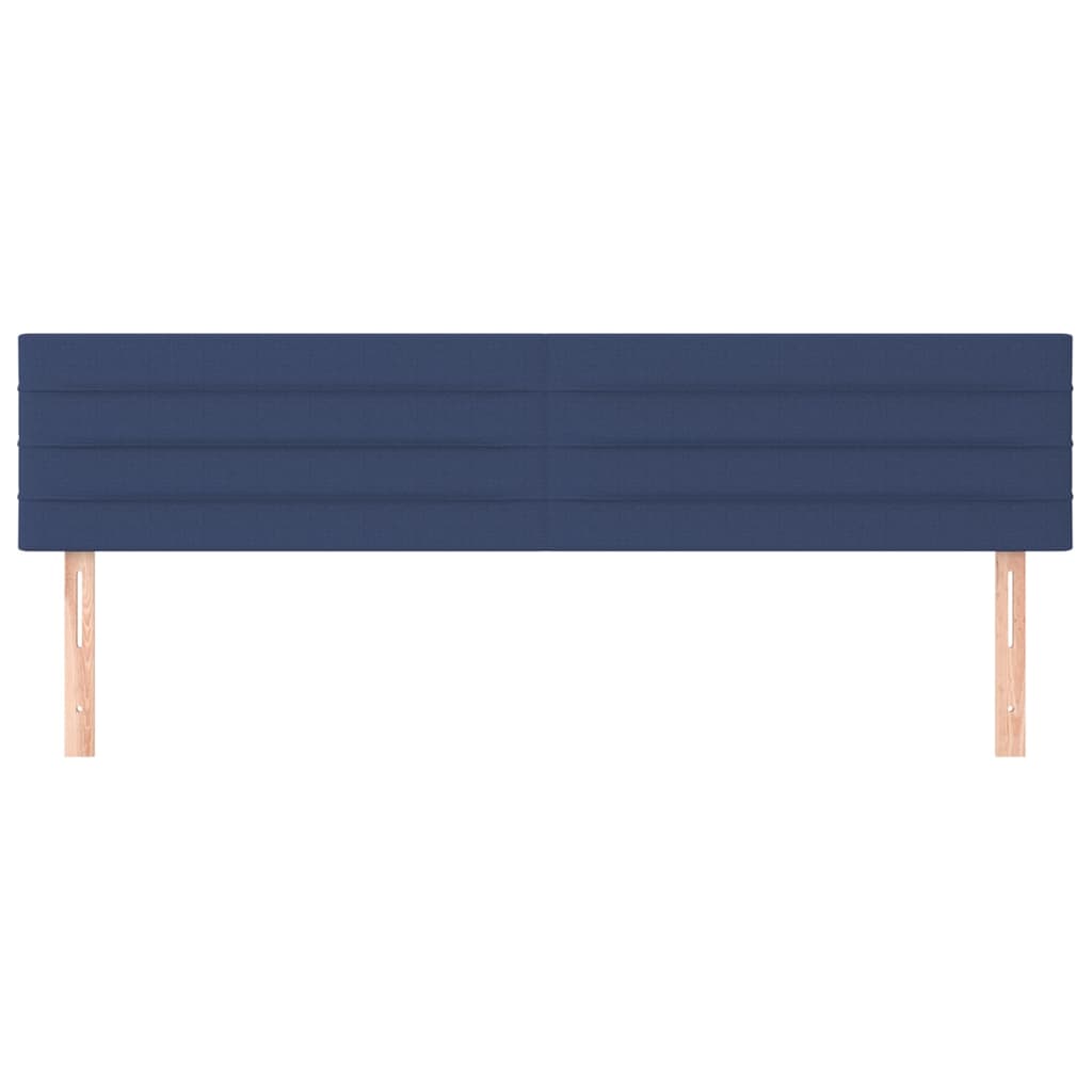 Kopfteile 2 Stk. Blau 100x5x78/88 cm Stoff