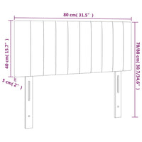 Kopfteil Blau 80x5x78/88 cm Stoff