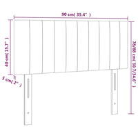 Kopfteil Blau 90x5x78/88 cm Stoff