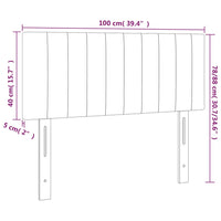 Kopfteil Blau 100x5x78/88 cm Stoff