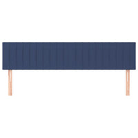 Kopfteile 2 Stk. Blau 80x5x78/88 cm Stoff