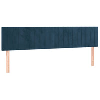 Kopfteile 2 Stk. Dunkelblau 80x5x78/88 cm Samt