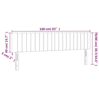 Kopfteile 2 Stk. Dunkelblau 80x5x78/88 cm Samt